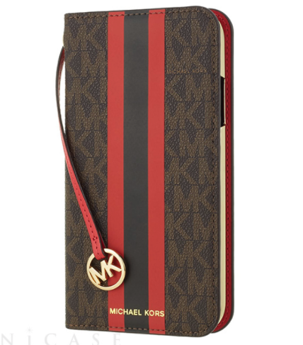 Folio Case Red Stripe with Charm